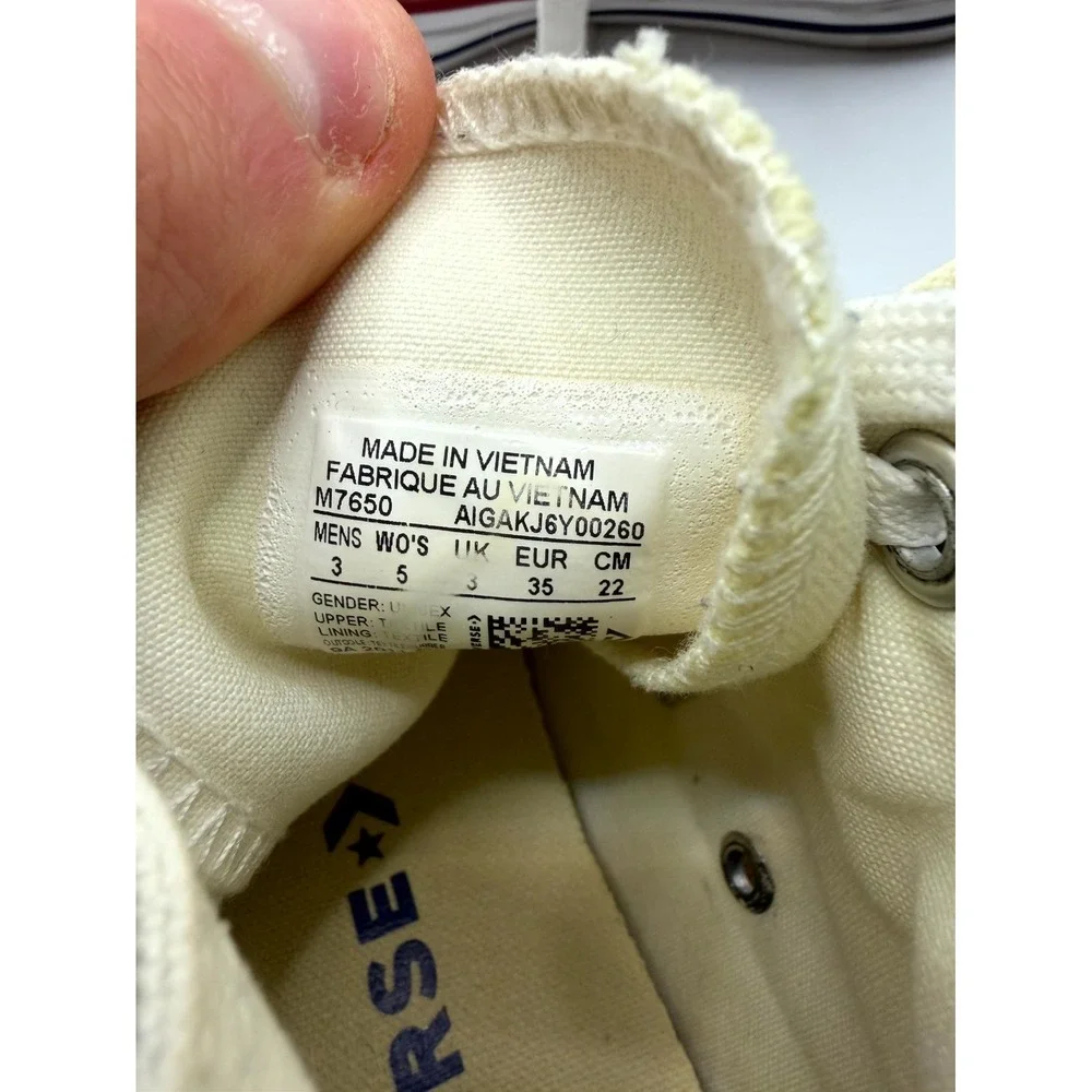 Converse Chuck Taylor All Star Hi M7650 Womens 5‎ Sneaker Optical White Canvas